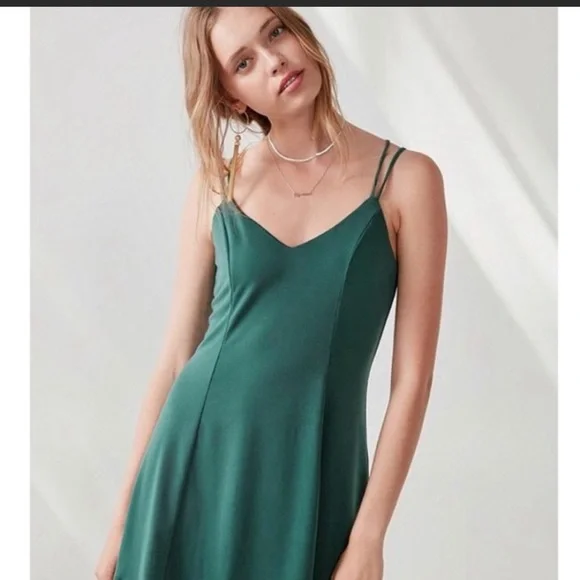 silence and noise green dress Urban Outfitters Silence + Noise Green Strappy Dress Size Large
